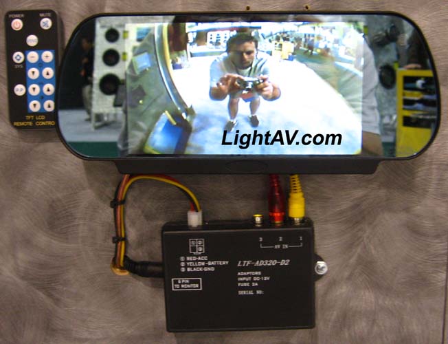 Power Acoustik PTM-750 7 Inch Wide (16:9) Mirror Rearview and Navigation Monitors